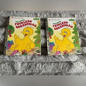 💙 Sesame Street Big Bird’s Ticklish Christmas A Little Golden Book